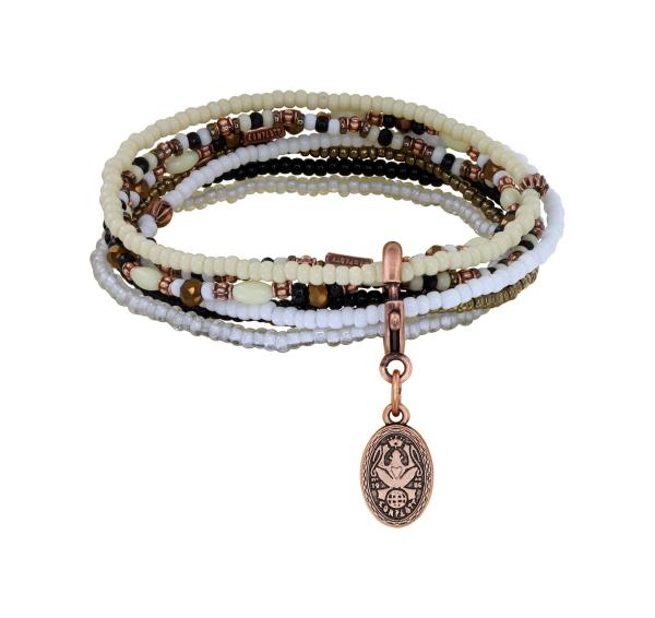 Schwarz/weiß - Petit Glamour d'Afrique - Armband von Konplott - passend zu African Kiss